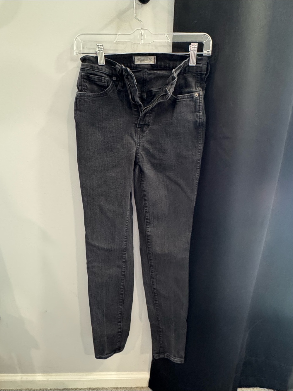 Madewell 10” High-Rise Skinny Jeans Black Wash Women’s 26 Ankle